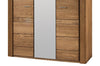Set Mobila Dormitor din furnir si pal, cu pat 200 x 160 cm, 5 piese Velvet Stejar Rustic / Gri (9)