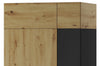 Dulap hol din pal, cu 2 usi, Lucas 70 Stejar Artisan / Negru Mat, l90xA60xH193 cm (2)