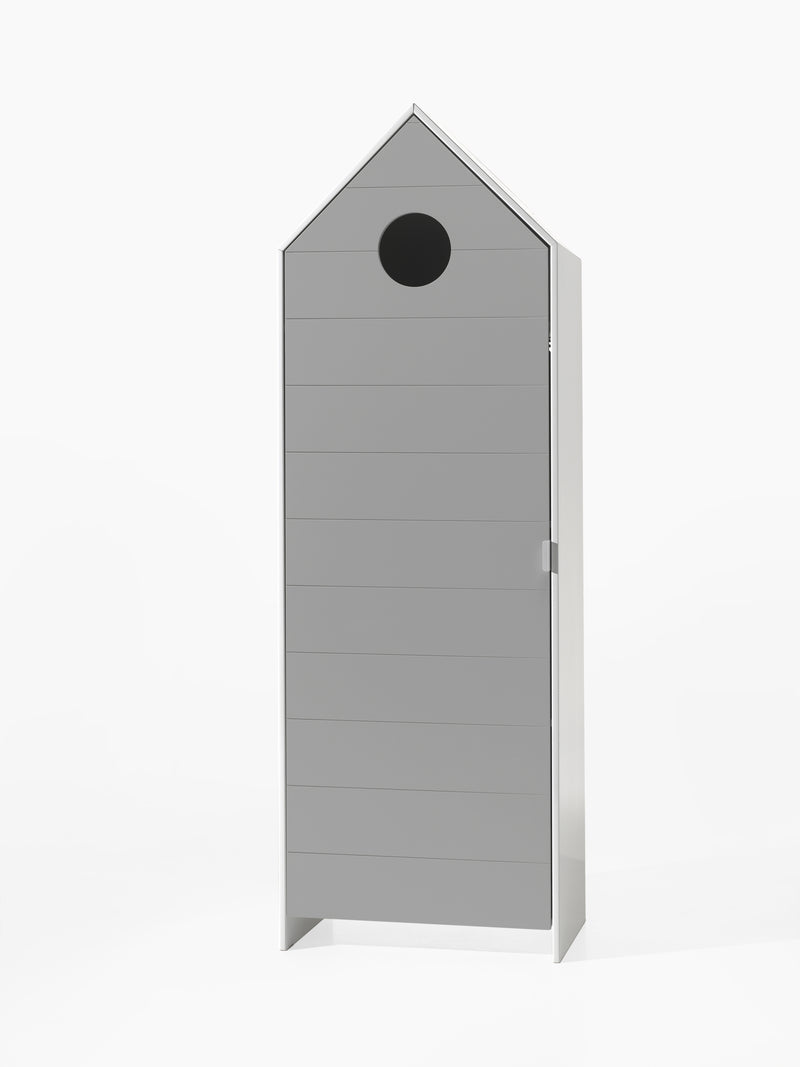 Dulap tip casuta din MDF, cu 1 usa pentru copii Casami Gri / Alb, l57,6xA37xH171,3 cm (13)