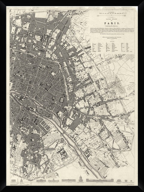 Tablou 2 piese Framed Art Vintage Paris Maps (2)