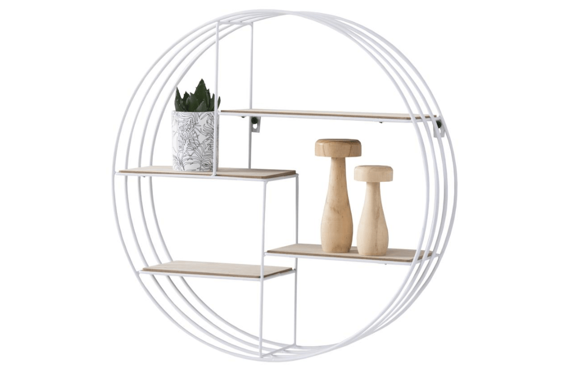 Etajera din metal si lemn Darkenberg Black (2)