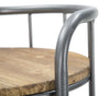Mauro Ferretti Etajera multifunctionala din lemn de brad si metal Berlin Gri / Natural, l86,5xA42,5xH110 cm