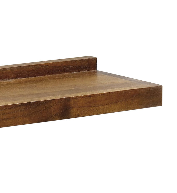 Moycor Etajera suspendata din lemn, Star Long Nuc, l115xA25xH8 cm