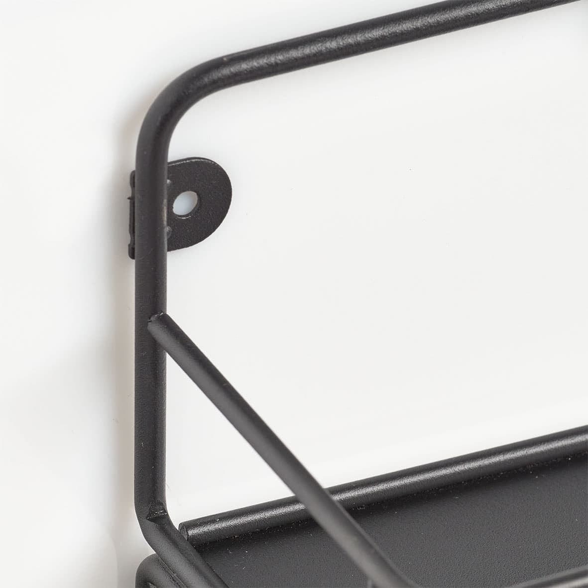 Etajera suspendata din metal Sarmin Negru, l45xA11,8xH18 cm (3)