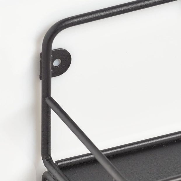 Etajera suspendata din metal Sarmin Negru, l45xA11,8xH18 cm (3)