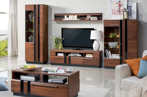 Etajera suspendata din pal Porti 35 Stejar Antic, l160xA25xH23 cm (1)