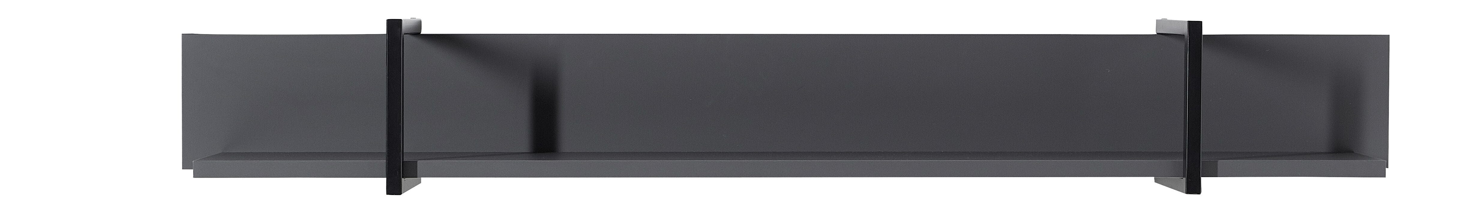 Innostyle Etajera suspendata din pal si MDF Madeline Grafit / Negru, l160xA22xH22 cm