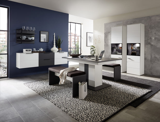 Innostyle Etajera suspendata din pal si MDF Madeline Grafit / Negru, l60xA19xH50 cm