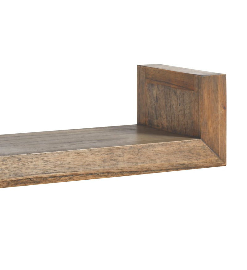 Etajera suspendata din lemn si furnir, Merapi Natural, l80xA20xH15 cm (1)