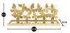 Etajera suspendata din metal si sticla Butterflies Couple Auriu, l43xA19,2xH16,5 cm (7)
