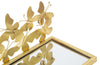 Etajera suspendata din metal si sticla Butterflies Couple Auriu, l43xA19,2xH16,5 cm (4)