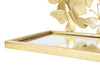 Etajera suspendata din metal si sticla Butterflies Couple Auriu, l43xA19,2xH16,5 cm (5)