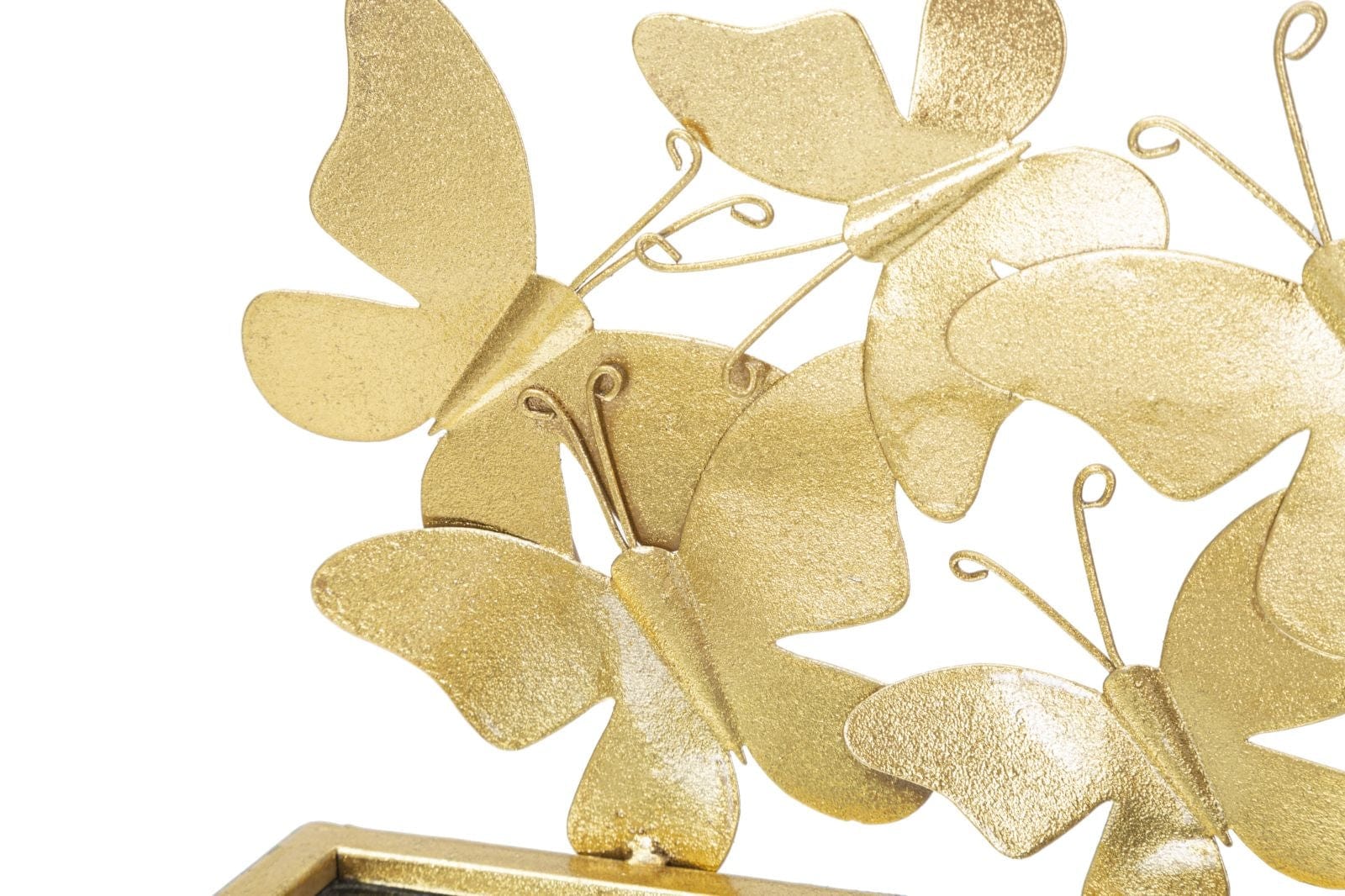 Etajera suspendata din metal si sticla Butterflies Couple Auriu, l43xA19,2xH16,5 cm (6)