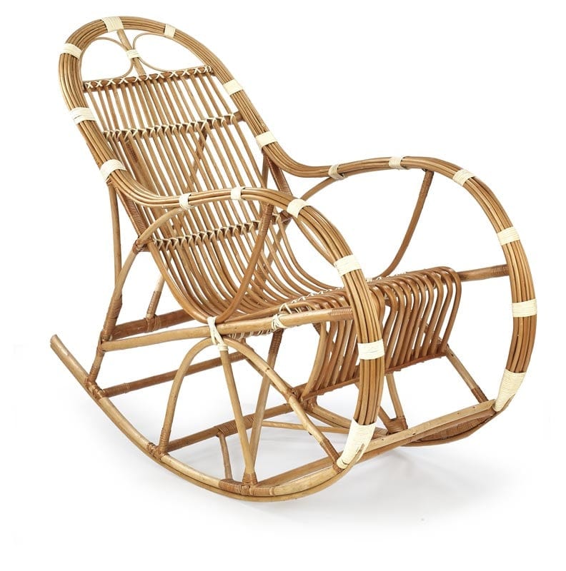 Fotoliu balansoar din rachita Rimon Natural, l58xA55xH110 cm