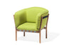 Ton Fotoliu din lemn de stejar, tapitat cu stofa Dowel Green, l45xA52xH85 cm