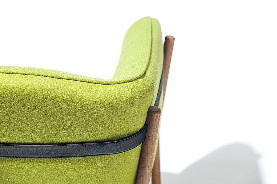 Fotoliu din lemn de stejar, tapitat cu stofa Dowel Green, l45xA52xH85 cm (5)