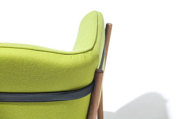 Fotoliu din lemn de stejar, tapitat cu stofa Dowel Green, l45xA52xH85 cm (5)