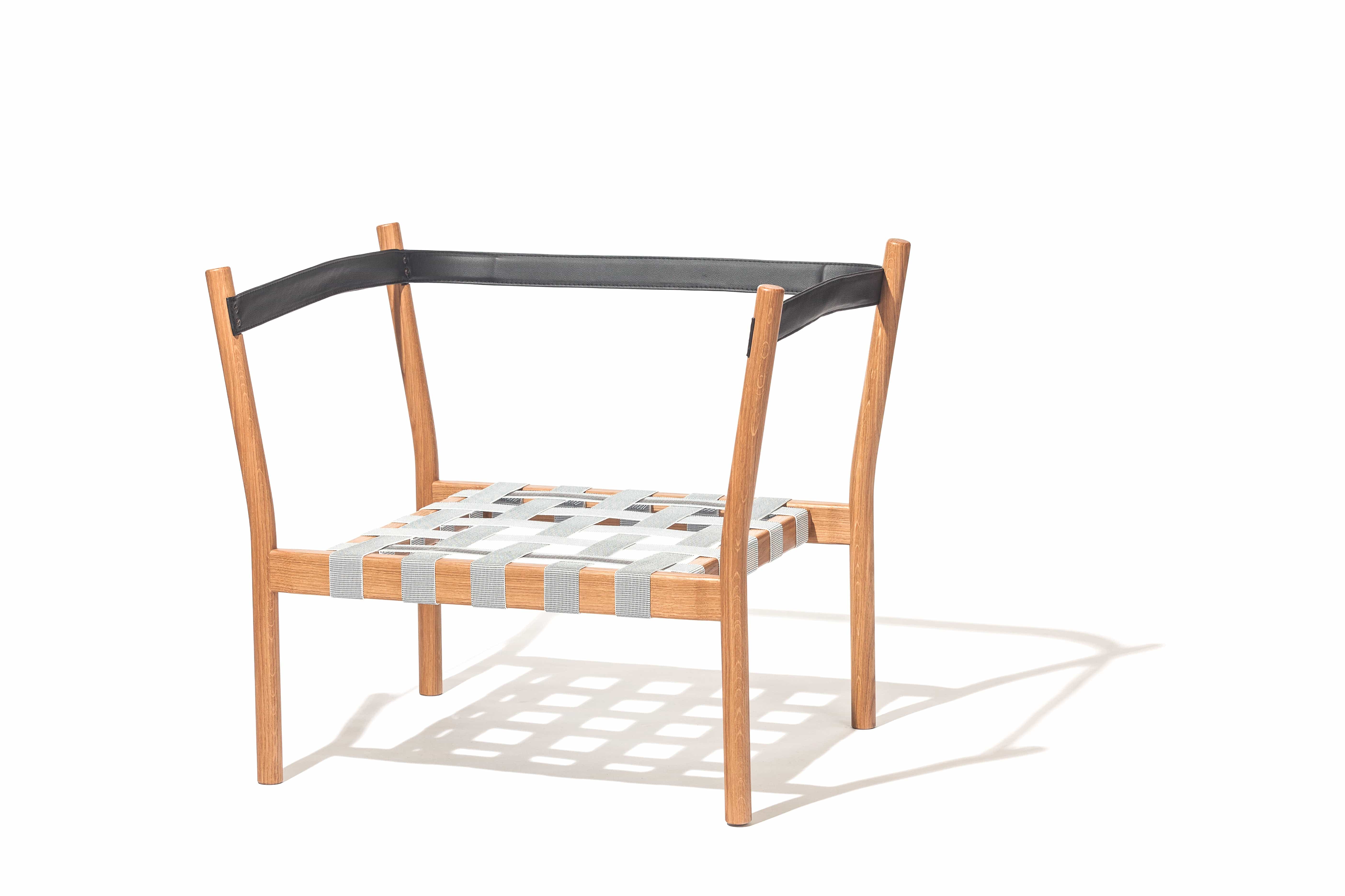 Ton Fotoliu din lemn de stejar, tapitat cu stofa Dowel Green, l45xA52xH85 cm