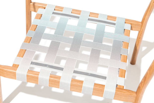 Fotoliu din lemn de stejar, tapitat cu stofa Dowel Green, l45xA52xH85 cm (11)