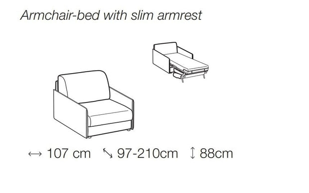 Fotoliu extensibil, tapitat cu stofa, Noxar, l107xA97xH88 cm (2)