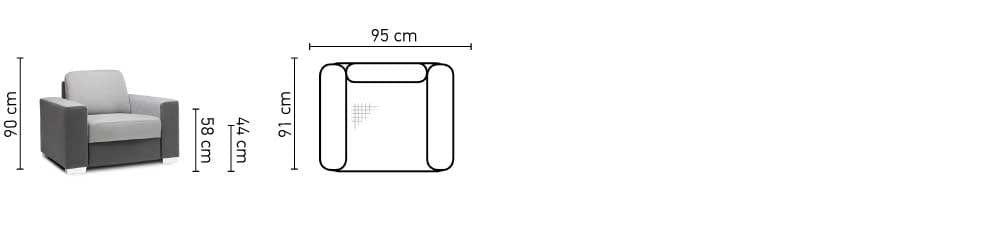 Fotoliu fix Chance, l95xA91xH90 cm (2)