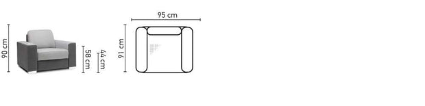 Fotoliu fix Chance, l95xA91xH90 cm (2)