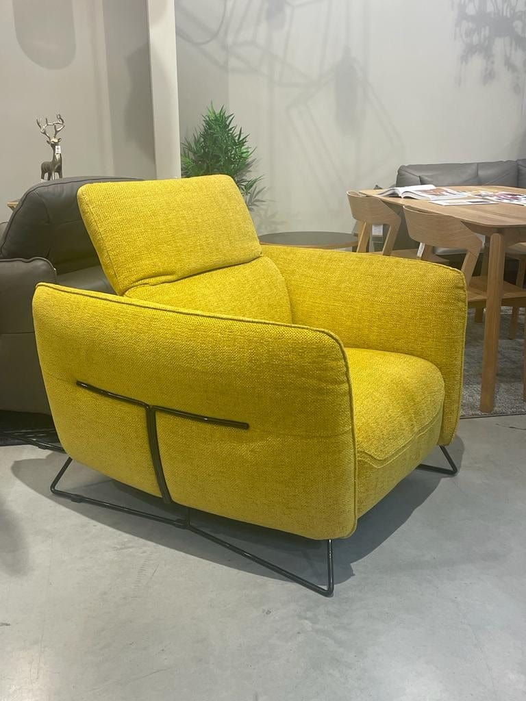 Corium Fotoliu fix Denver Galben, l105xA111xH84 cm