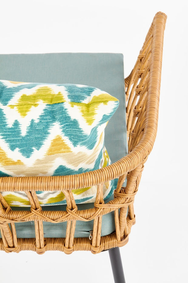 Halmar Fotoliu fix din ratan sintetic, cu picioare metalice Gradwin Natural / Multicolor, l70xA58xH71 cm