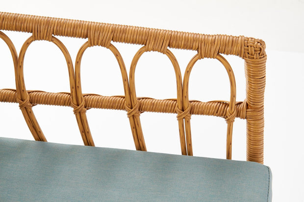 Halmar Fotoliu fix din ratan sintetic, cu picioare metalice Gradwin Natural / Multicolor, l70xA58xH71 cm