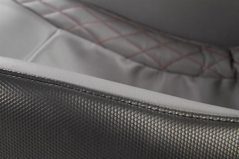 Halmar Fotoliu fix tapitat cu piele ecologica, cu functie masaj Dyre Gri, l69xA70xH94 cm