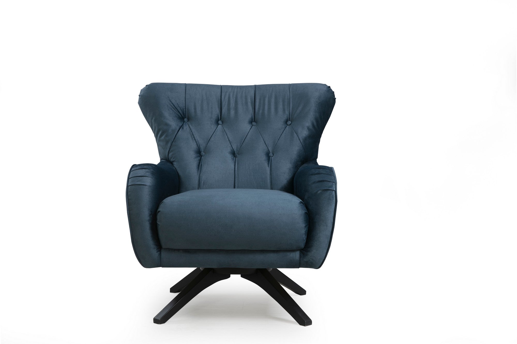 Asir Fotoliu fix tapitat cu stofa, Arredo Velvet Bleumarin, l85xA78xH91 cm