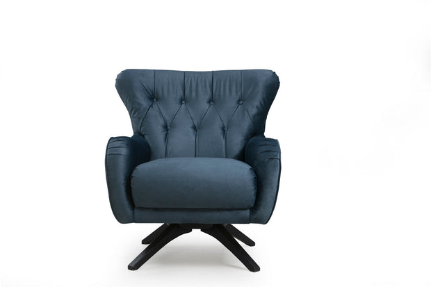 Asir Fotoliu fix tapitat cu stofa, Arredo Velvet Bleumarin, l85xA78xH91 cm