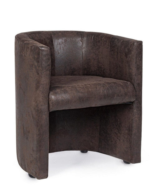 Fotoliu fix tapitat cu stofa, Corfu Maro, l62xA58xH74 cm