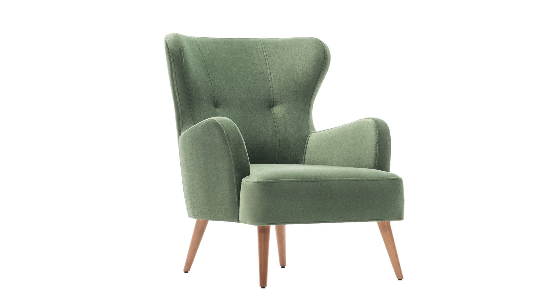 Asir Fotoliu fix tapitat cu stofa, Karina Verde Deschis, l73xA80xH87 cm