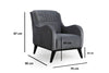 Fotoliu fix tapitat cu stofa, Lisa Velvet Antracit, l70xA90xH87 cm (3)