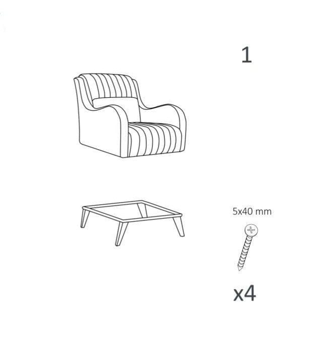 Fotoliu fix tapitat cu stofa, Lisa Velvet Antracit, l70xA90xH87 cm (4)