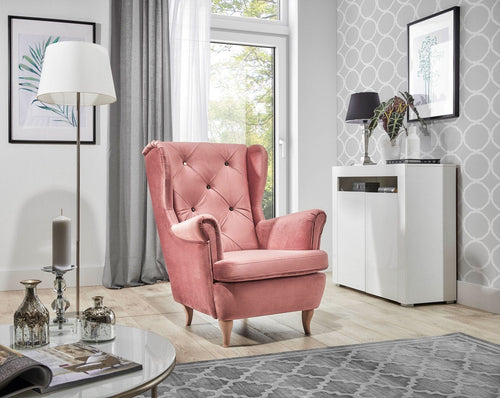 Fotoliu fix tapitat cu stofa, Retros Big l82xA85xH106 cm