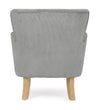 Fotoliu fix tapitat cu stofa si picioare din lemn, Chenille Gri / Natural, l71,5xA72,5xH79 cm (3)
