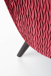 Halmar Fotoliu fix tapitat cu stofa si picioare din lemn, Raylin Velvet Bordeaux / Negru, l70xA78xH100 cm
