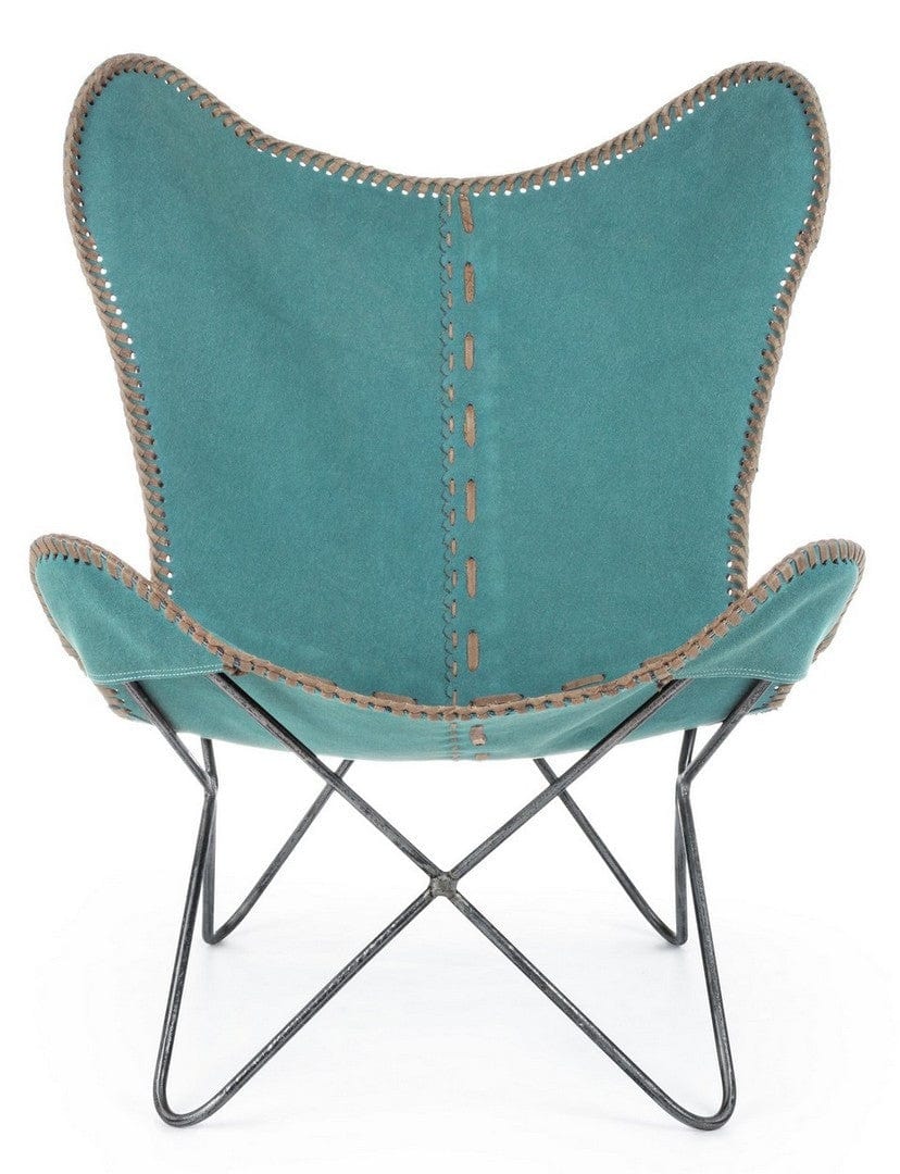 Fotoliu fix tapitat cu stofa si picioare metalice, Gaucho Turcoaz, l68xA70xH93 cm (1)