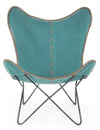 Fotoliu fix tapitat cu stofa si picioare metalice, Gaucho Turcoaz, l68xA70xH93 cm (1)