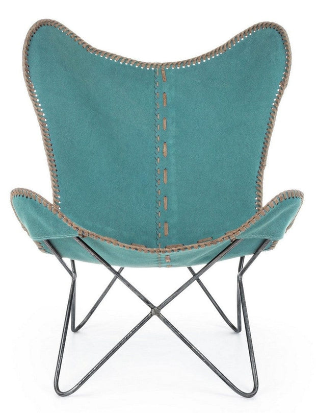 Fotoliu fix tapitat cu stofa si picioare metalice, Gaucho Turcoaz, l68xA70xH93 cm (1)