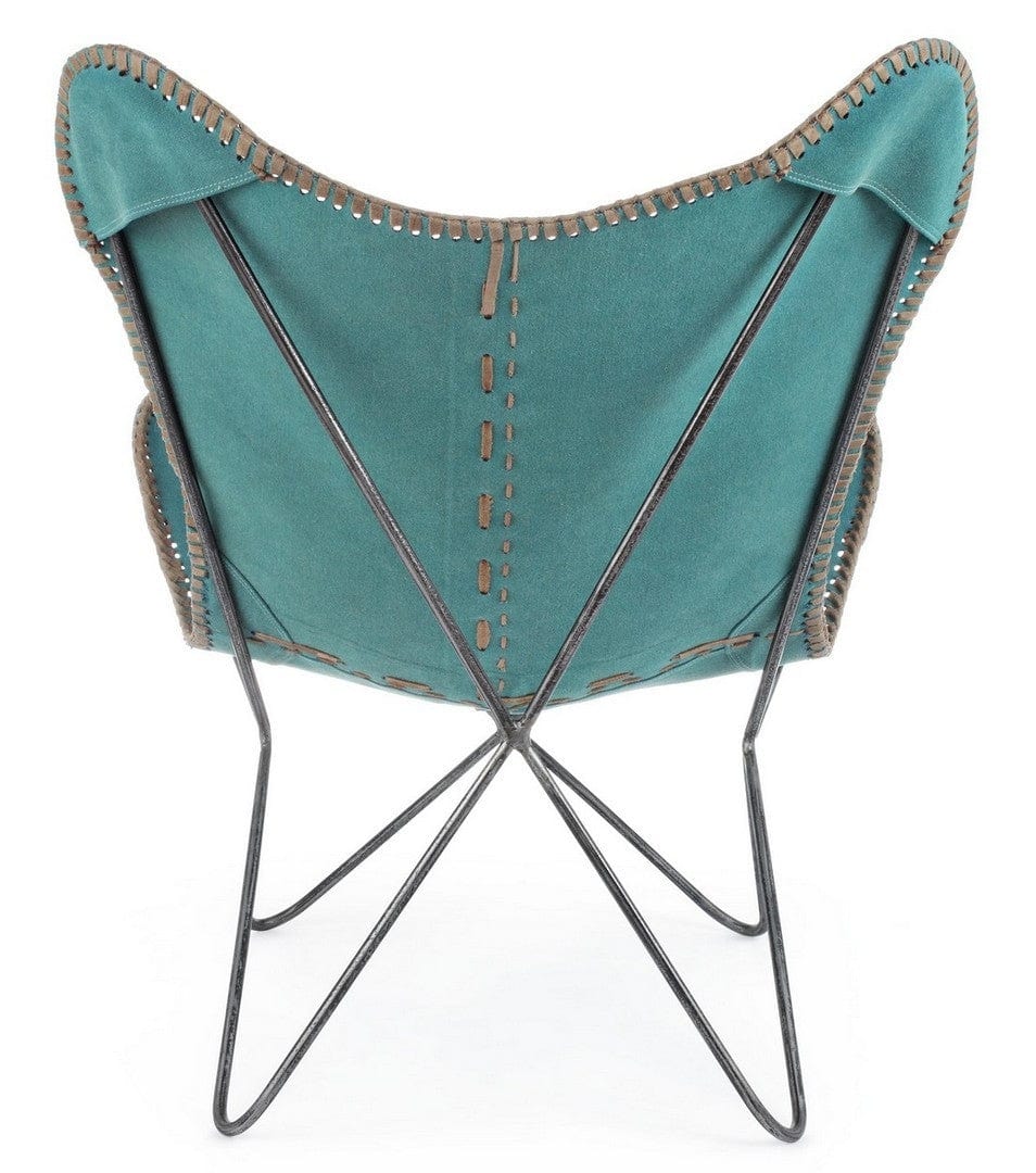 Fotoliu fix tapitat cu stofa si picioare metalice, Gaucho Turcoaz, l68xA70xH93 cm (3)