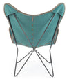 Fotoliu fix tapitat cu stofa si picioare metalice, Gaucho Turcoaz, l68xA70xH93 cm (3)