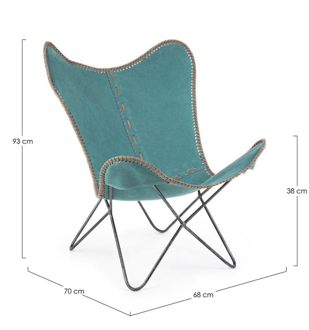 Fotoliu fix tapitat cu stofa si picioare metalice, Gaucho Turcoaz, l68xA70xH93 cm (5)