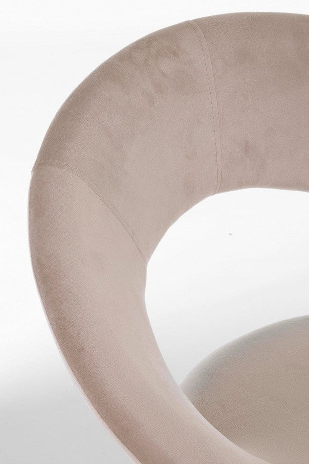 Fotoliu fix tapitat cu stofa si picioare metalice, Vanity Velvet Grej / Auriu, l58xA69xH81 cm (4)