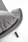 Fotoliu fix tapitat cu stofa si picioare metalice, Vicentt Velvet Gri / Negru, l70xA80xH85 cm (8)