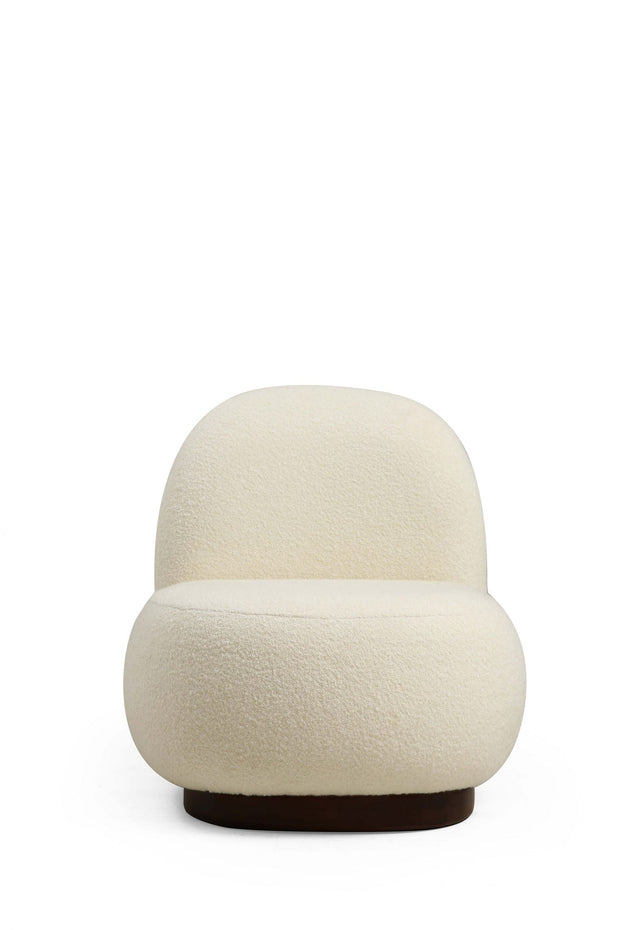 Asir Fotoliu fix tapitat cu stofa, Tina Crem, l74xA85xH75 cm