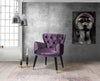 Fotoliu fix tapitat cu stofa, Vegas Velvet Mov, l65xA60xH75 cm
