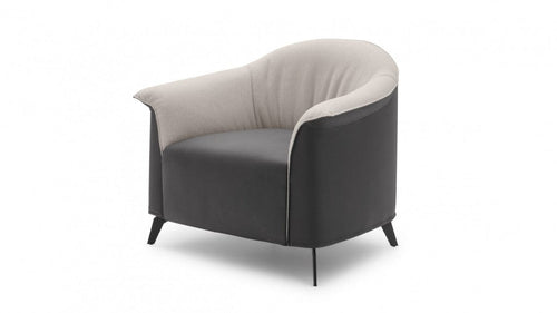 LeComfort Fotoliu fix tapitat si picioare metalice Celine, l89xA77xH76 cm